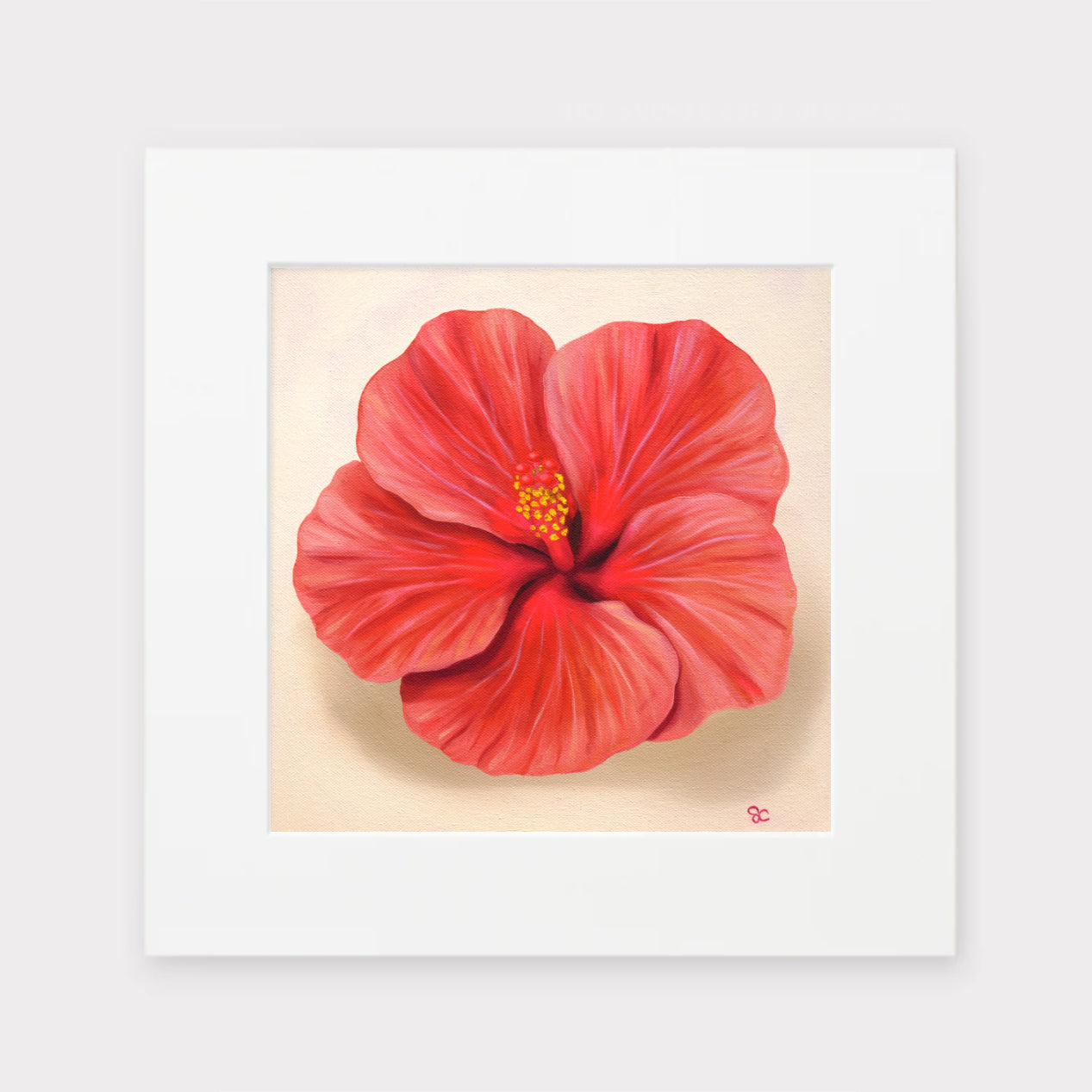 "Hibiscus No. 1" Matted Print