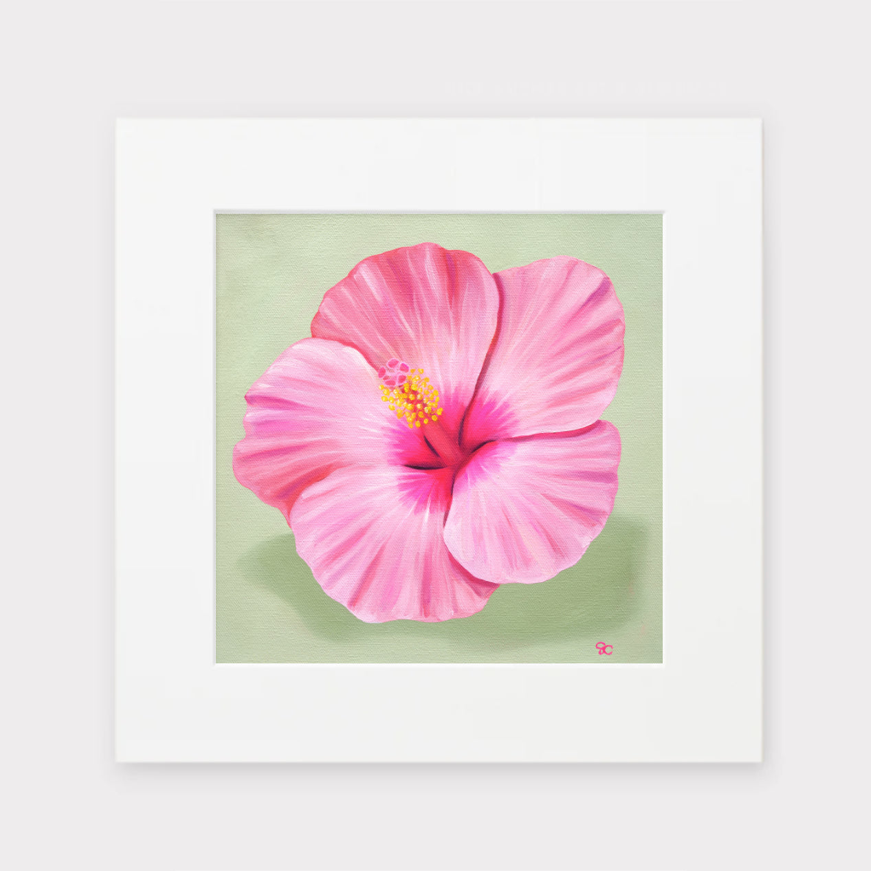 "Hibiscus No. 2" Matted Print