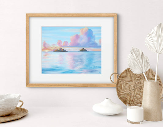 "Peaceful Moments at Lanikai 2" Matted Print