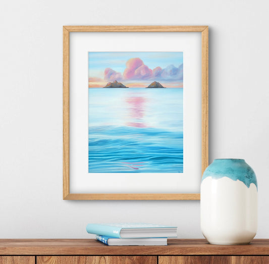"Peaceful Moments at Lanikai" Matted Print