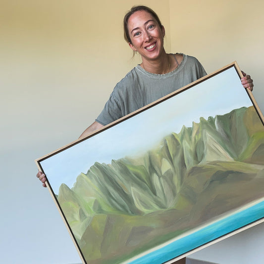 "Nā Pali Adventures" FRAMED Original Oil Painting