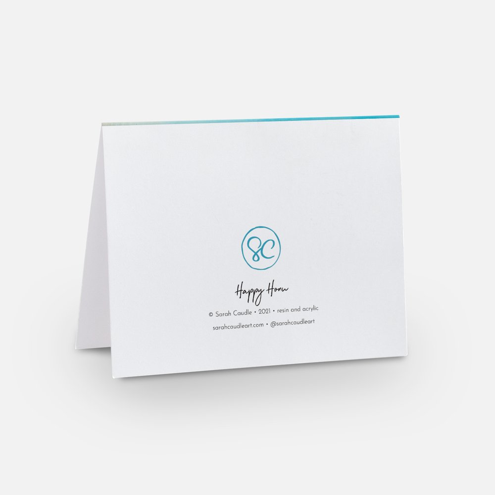 Greeting Card Set of 5: Resin Art