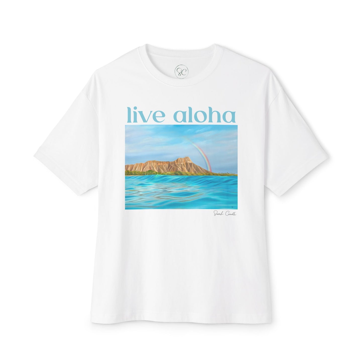 Unisex Boxy Tee: Live Aloha