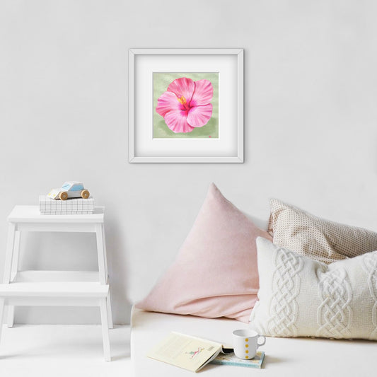 "Hibiscus No. 2" Matted Print