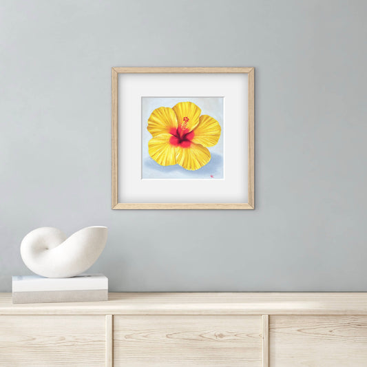 "Hibiscus No. 3" Matted Print