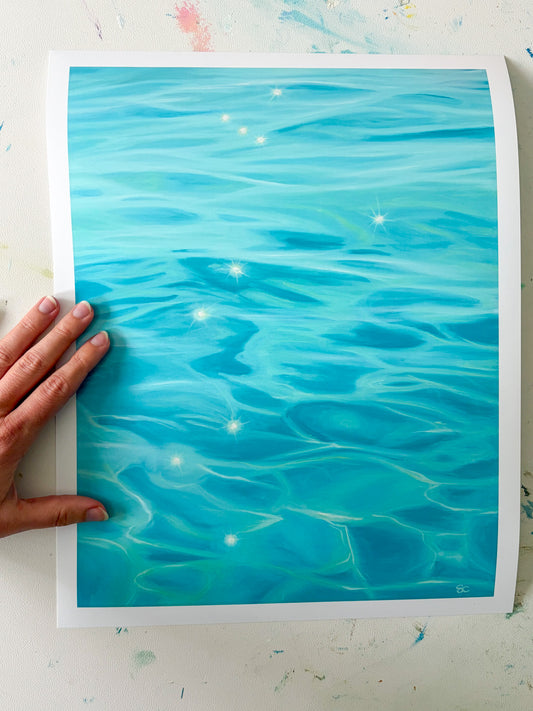 "Ocean's Shimmer" 10"x13" sample satin paper print