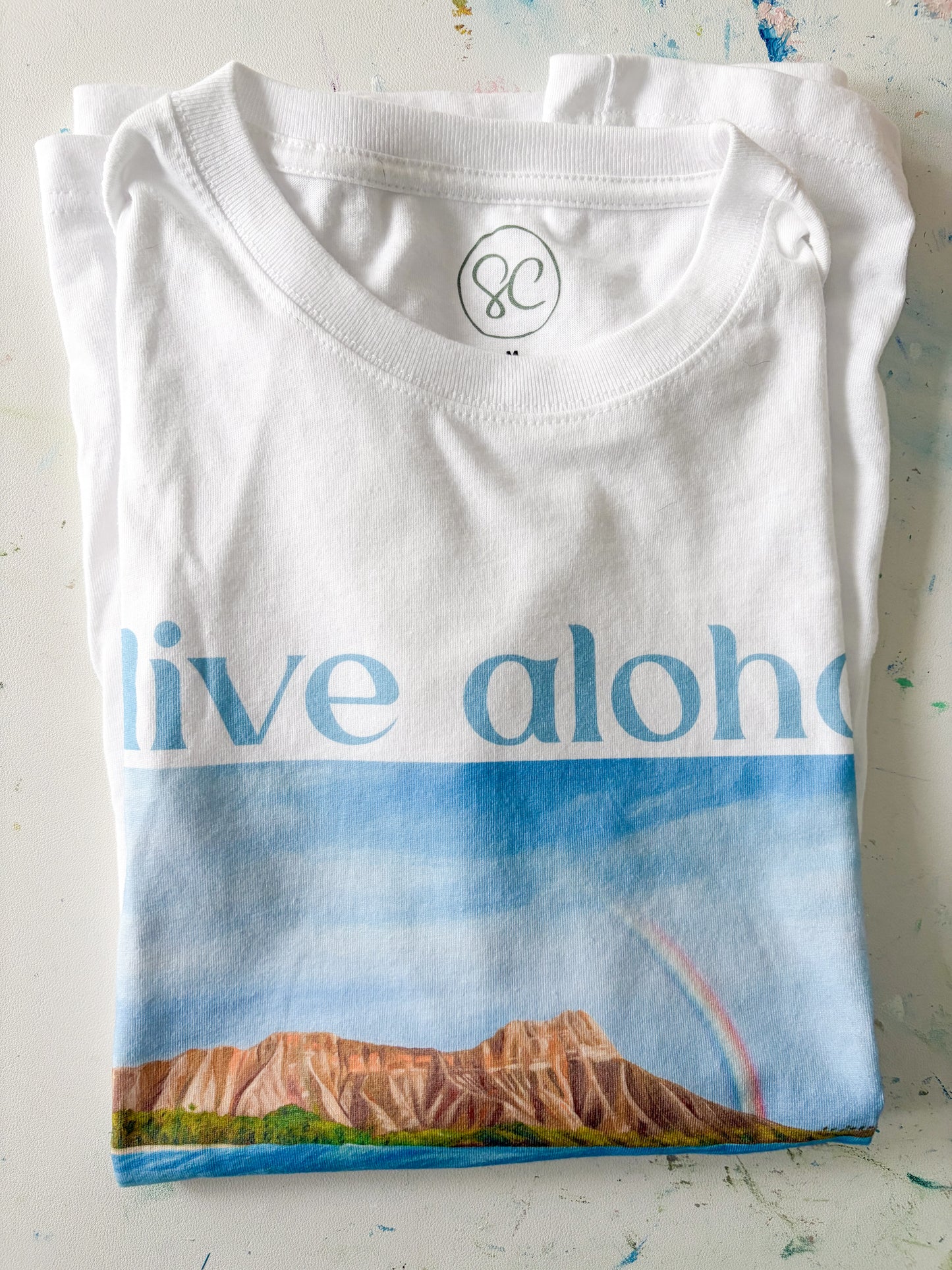 "Live Aloha" t-shirt sample -size Medium