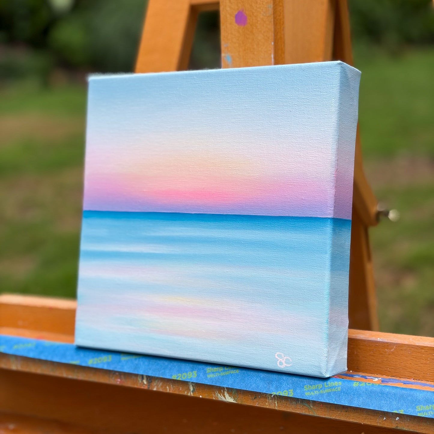 "Hopeful Sea 2" Original Acrylic and Oil Painting