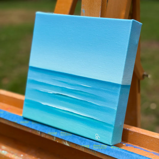 "Hopeful Sea 8" Original Acrylic and Oil Painting