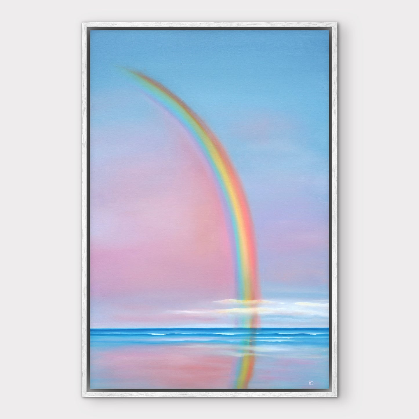 "Peace Beyond the Horizon" Original Acrylic and Oil Painting - Framed