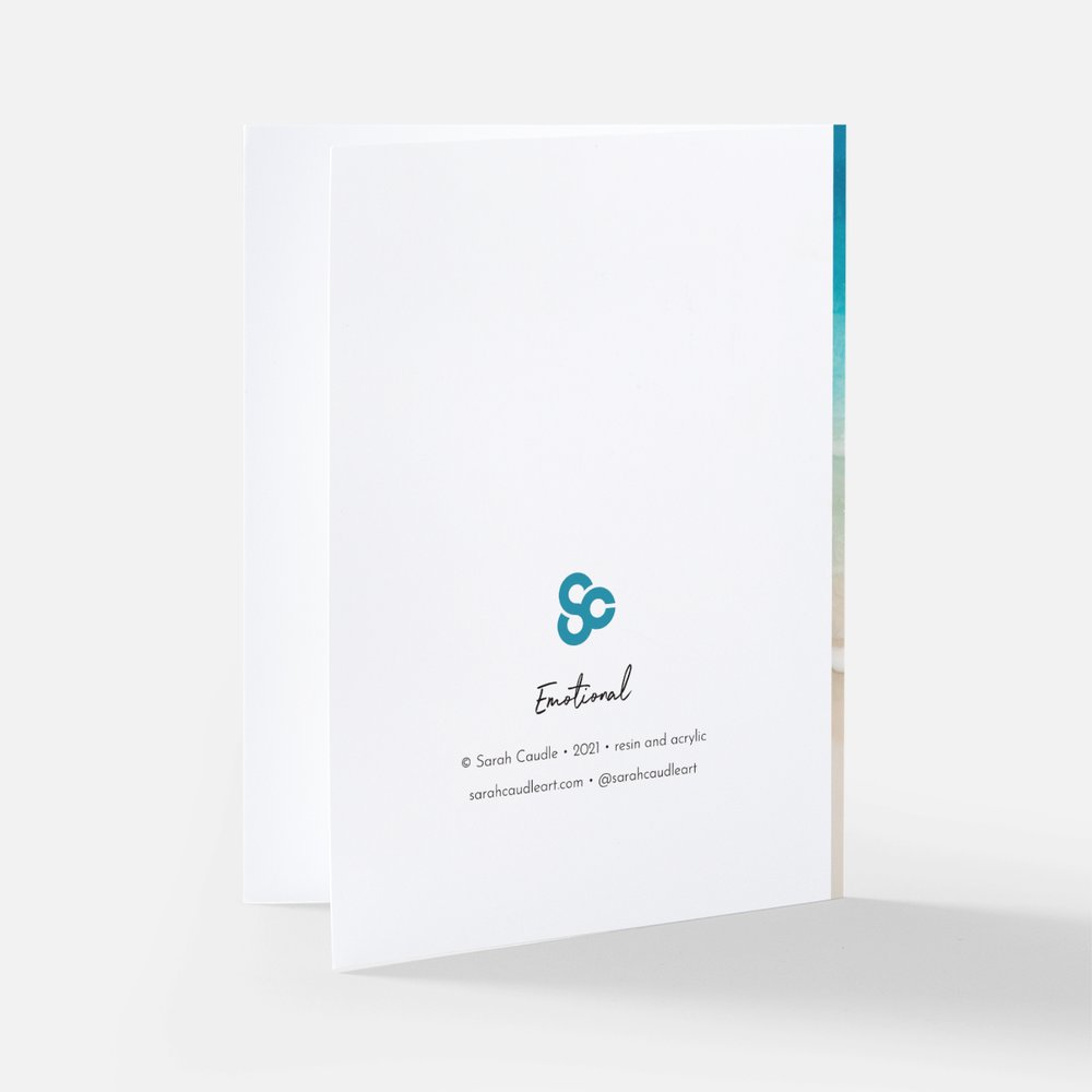 Greeting Card Set of 5: Resin Art