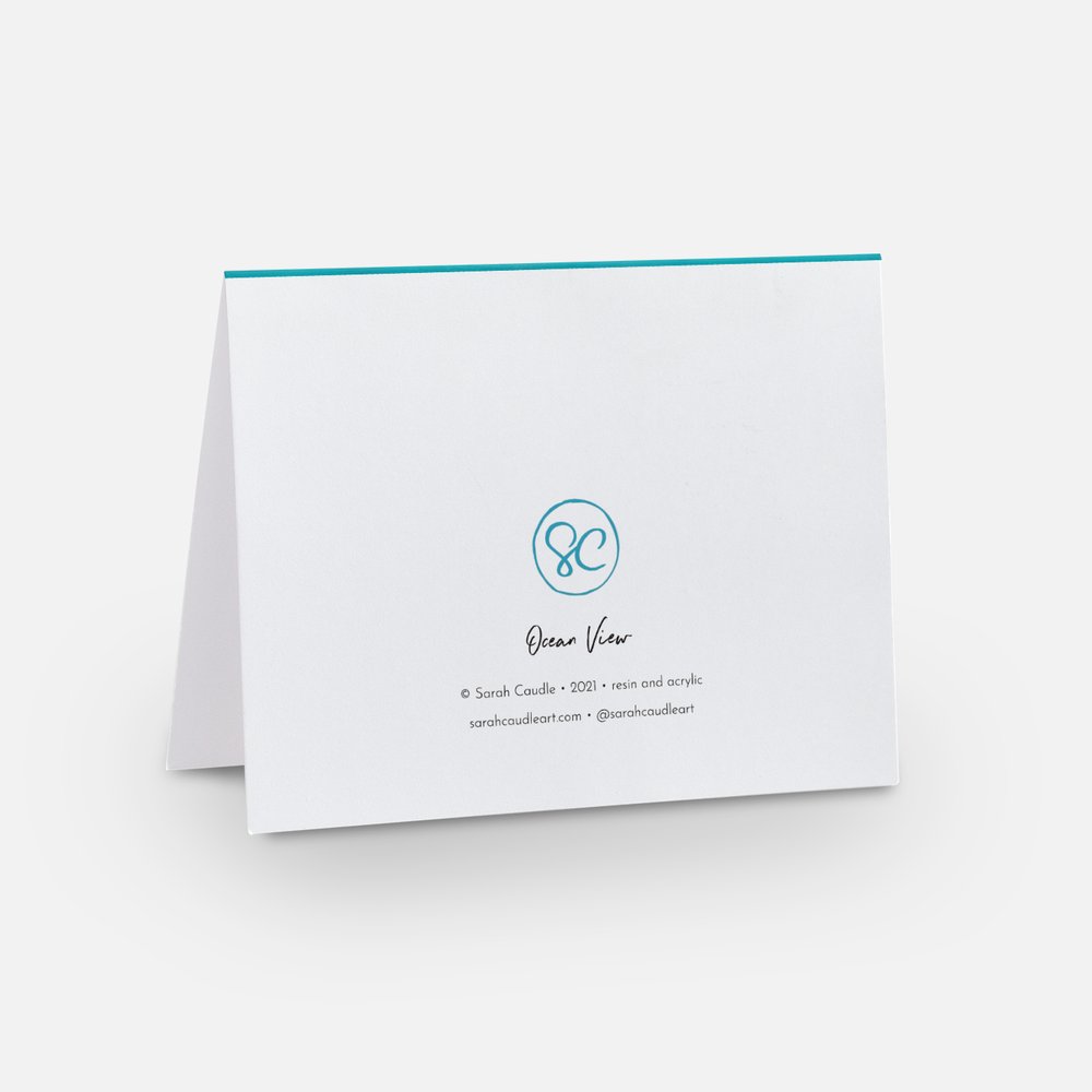 Greeting Card Set of 5: Resin Art