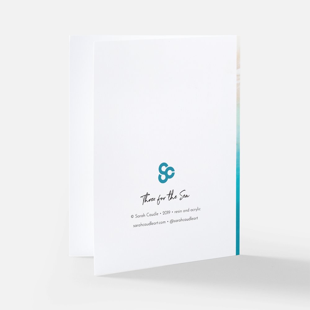 Greeting Card Set of 5: Resin Art