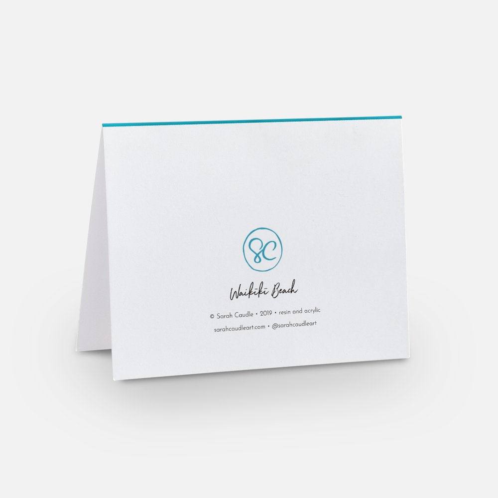 Greeting Card Set of 5: Resin Art